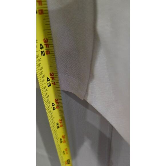 White Long Sleeve Wrap Midi Dress Bodycon Blazer Gold Buttons Dress Size US 4 - Picture 7 of 11